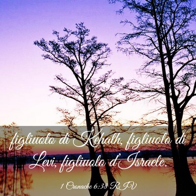 Picture 03 - 1 Cronache 6:38 RIV - figliuolo di Kehath, figliuolo di Levi, figliuolo - Bible Verse Picture