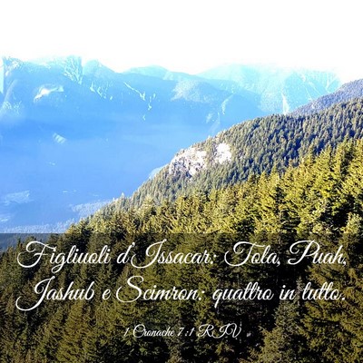 Picture 03 - 1 Cronache 7:1 RIV - Figliuoli d’Issacar: Tola, Puah, Jashub e - Bible Verse Picture