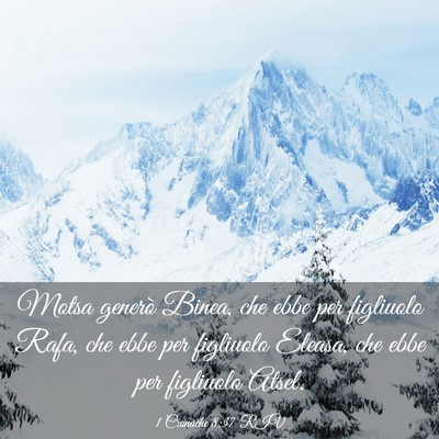 Picture 03 - 1 Cronache 8:37 RIV - Motsa generò Binea, che ebbe per figliuolo Rafa, - Bible Verse Picture