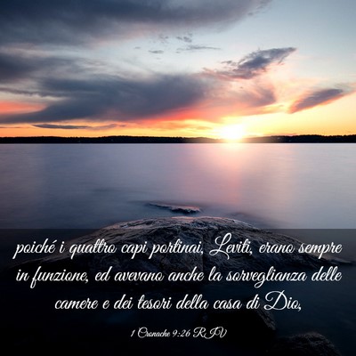 Picture 03 - 1 Cronache 9:26 RIV - poiché i quattro capi portinai, Leviti, erano - Bible Verse Picture