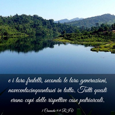 Picture 03 - 1 Cronache 9:9 RIV - e i loro fratelli, secondo le loro generazioni, - Bible Verse Picture