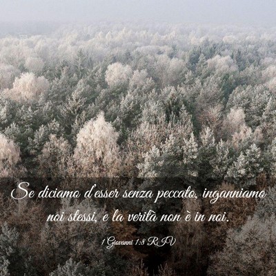 Picture 03 - 1 Giovanni 1:8 RIV - Se diciamo d’esser senza peccato, inganniamo - Bible Verse Picture