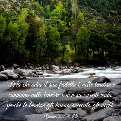 Picture 03 - 1 Giovanni 2:11 RIV - Ma chi odia il suo fratello è nelle tenebre e - Bible Verse Picture