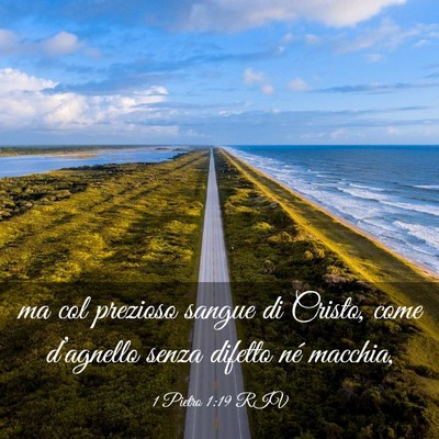 Picture 03 - 1 Pietro 1:19 RIV - ma col prezioso sangue di Cristo, come - Bible Verse Picture