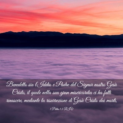 Picture 03 - 1 Pietro 1:3 RIV - Benedetto sia l’Iddio e Padre del Signor nostro - Bible Verse Picture