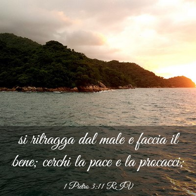 Picture 03 - 1 Pietro 3:11 RIV - si ritragga dal male e faccia il bene; cerchi la - Bible Verse Picture