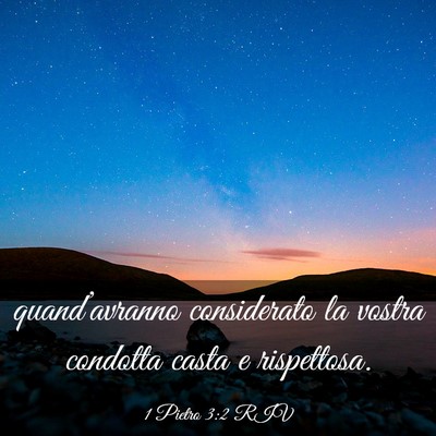 Picture 03 - 1 Pietro 3:2 RIV - quand’avranno considerato la vostra condotta - Bible Verse Picture