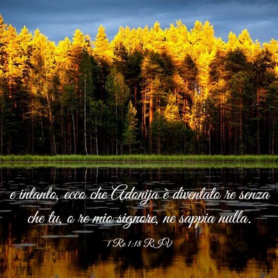 Picture 03 - 1 Re 1:18 RIV - e intanto, ecco che Adonija è diventato re senza - Bible Verse Picture