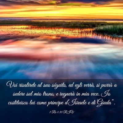 Picture 03 - 1 Re 1:35 RIV - Voi risalirete al suo séguito, ed egli verrà, - Bible Verse Picture