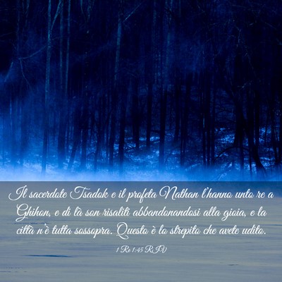 Picture 03 - 1 Re 1:45 RIV - Il sacerdote Tsadok e il profeta Nathan l’hanno - Bible Verse Picture