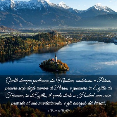 Picture 03 - 1 Re 11:18 RIV - Quelli dunque partirono da Madian, andarono a - Bible Verse Picture