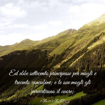 Picture 03 - 1 Re 11:3 RIV - Ed ebbe settecento principesse per mogli e - Bible Verse Picture
