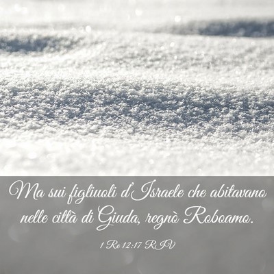 Picture 03 - 1 Re 12:17 RIV - Ma sui figliuoli d’Israele che abitavano nelle - Bible Verse Picture