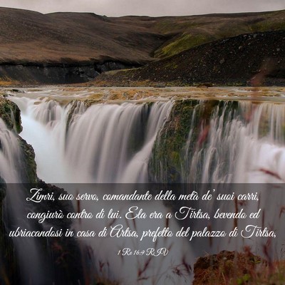 Picture 03 - 1 Re 16:9 RIV - Zimri, suo servo, comandante della metà de’ - Bible Verse Picture