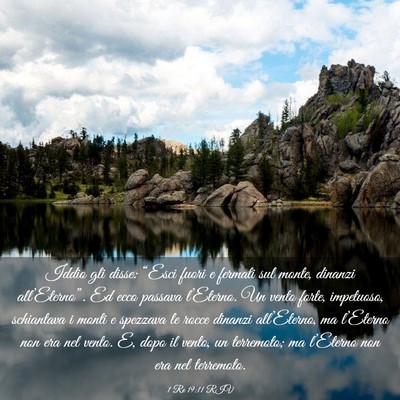 Picture 03 - 1 Re 19:11 RIV - Iddio gli disse: “Esci fuori e fermati sul - Bible Verse Picture