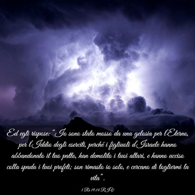 Picture 03 - 1 Re 19:14 RIV - Ed egli rispose: “Io sono stato mosso da una - Bible Verse Picture