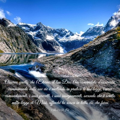 Picture 03 - 1 Re 2:3 RIV - Osserva quello che l’Eterno, il tuo Dio, t’ha - Bible Verse Picture