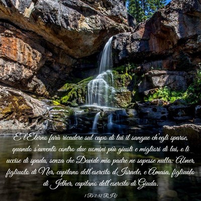 Picture 03 - 1 Re 2:32 RIV - E l’Eterno farà ricadere sul capo di lui il - Bible Verse Picture