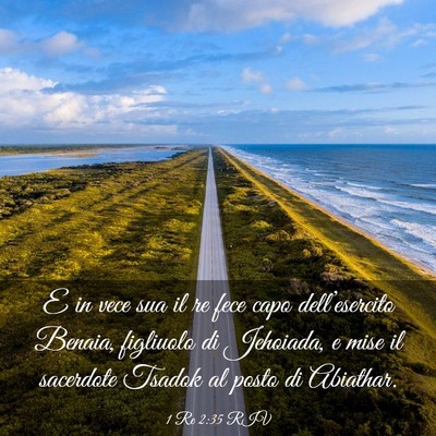 Picture 03 - 1 Re 2:35 RIV - E in vece sua il re fece capo dell’esercito - Bible Verse Picture