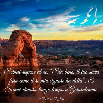 Picture 03 - 1 Re 2:38 RIV - Scimei rispose al re: “Sta bene; il tuo servo - Bible Verse Picture