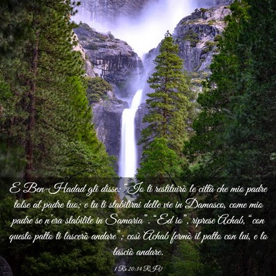 Picture 03 - 1 Re 20:34 RIV - E Ben-Hadad gli disse: “Io ti restituirò le - Bible Verse Picture
