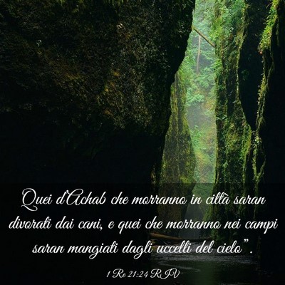 Picture 03 - 1 Re 21:24 RIV - Quei d’Achab che morranno in città saran - Bible Verse Picture