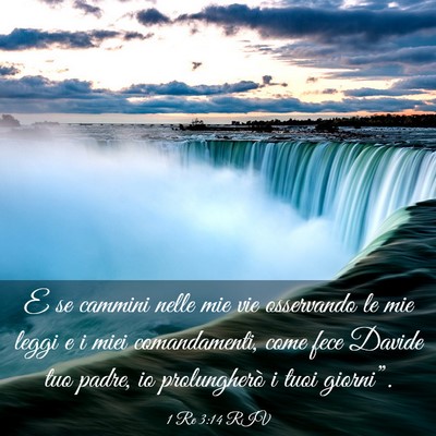 Picture 03 - 1 Re 3:14 RIV - E se cammini nelle mie vie osservando le mie - Bible Verse Picture
