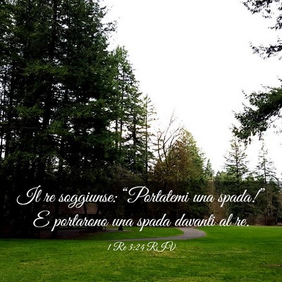 Picture 03 - 1 Re 3:24 RIV - Il re soggiunse: “Portatemi una spada!” E - Bible Verse Picture