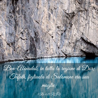 Picture 03 - 1 Re 4:11 RIV - Ben-Abinadab, in tutta la regione di Dor; Tafath, - Bible Verse Picture