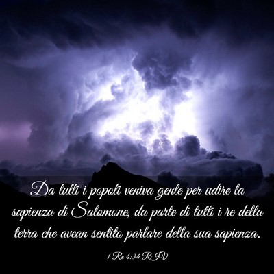 Picture 03 - 1 Re 4:34 RIV - Da tutti i popoli veniva gente per udire la - Bible Verse Picture