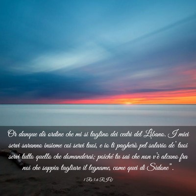 Picture 03 - 1 Re 5:6 RIV - Or dunque dà ordine che mi si taglino dei cedri - Bible Verse Picture