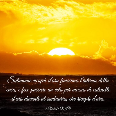 Picture 03 - 1 Re 6:21 RIV - Salomone ricoprì d’oro finissimo l’interno - Bible Verse Picture