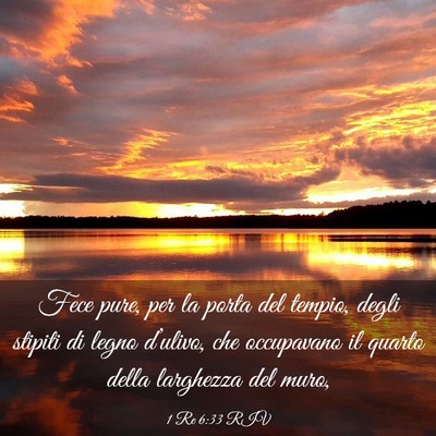 Picture 03 - 1 Re 6:33 RIV - Fece pure, per la porta del tempio, degli stipiti - Bible Verse Picture