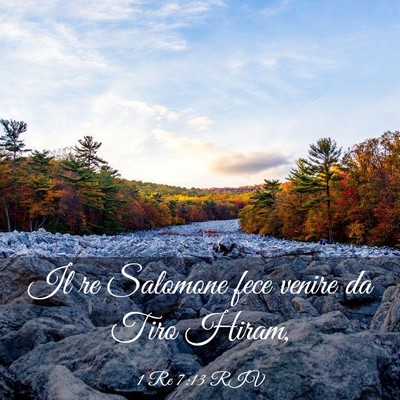 Picture 03 - 1 Re 7:13 RIV - Il re Salomone fece venire da Tiro - Bible Verse Picture
