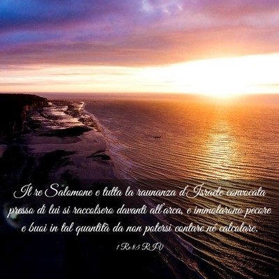 Picture 03 - 1 Re 8:5 RIV - Il re Salomone e tutta la raunanza d’Israele - Bible Verse Picture