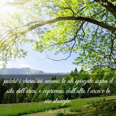 Picture 03 - 1 Re 8:7 RIV - poiché i cherubini aveano le ali spiegate sopra - Bible Verse Picture