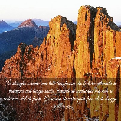 Picture 03 - 1 Re 8:8 RIV - Le stanghe aveano una tale lunghezza che le loro - Bible Verse Picture