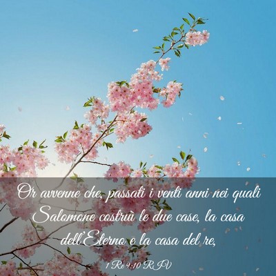 Picture 03 - 1 Re 9:10 RIV - Or avvenne che, passati i venti anni nei quali - Bible Verse Picture