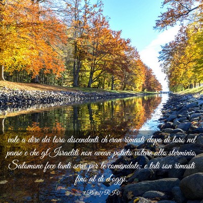 Picture 03 - 1 Re 9:21 RIV - vale a dire dei loro discendenti ch’eran - Bible Verse Picture