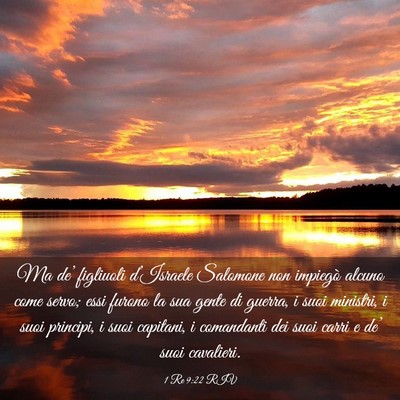 Picture 03 - 1 Re 9:22 RIV - Ma de’ figliuoli d’Israele Salomone non - Bible Verse Picture