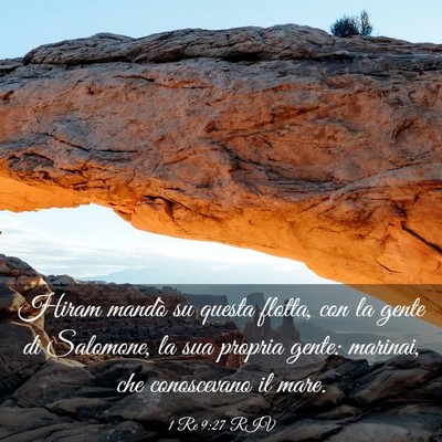 Picture 03 - 1 Re 9:27 RIV - Hiram mandò su questa flotta, con la gente di - Bible Verse Picture