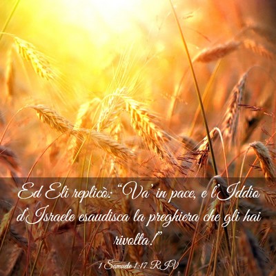 Picture 03 - 1 Samuele 1:17 RIV - Ed Eli replicò: “Va’ in pace, e l’Iddio - Bible Verse Picture