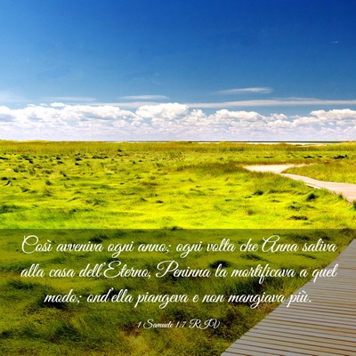 Picture 03 - 1 Samuele 1:7 RIV - Così avveniva ogni anno; ogni volta che Anna - Bible Verse Picture