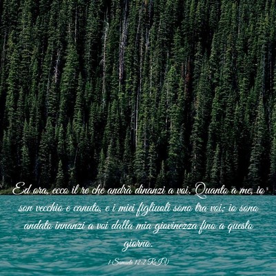 Picture 03 - 1 Samuele 12:2 RIV - Ed ora, ecco il re che andrà dinanzi a voi. - Bible Verse Picture
