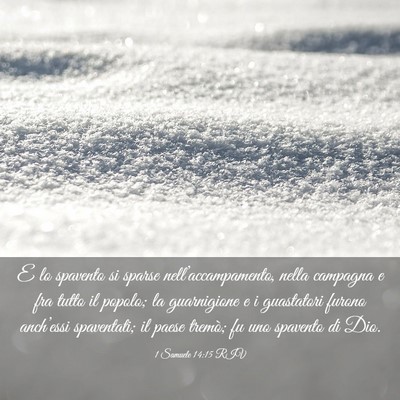 Picture 03 - 1 Samuele 14:15 RIV - E lo spavento si sparse nell’accampamento, - Bible Verse Picture