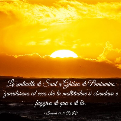 Picture 03 - 1 Samuele 14:16 RIV - Le sentinelle di Saul a Ghibea di Beniamino - Bible Verse Picture
