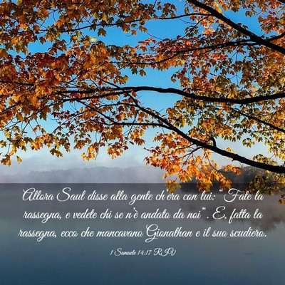 Picture 03 - 1 Samuele 14:17 RIV - Allora Saul disse alla gente ch’era con lui: - Bible Verse Picture
