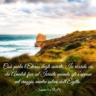 Picture 03 - 1 Samuele 15:2 RIV - Così parla l’Eterno degli eserciti: Io ricordo - Bible Verse Picture