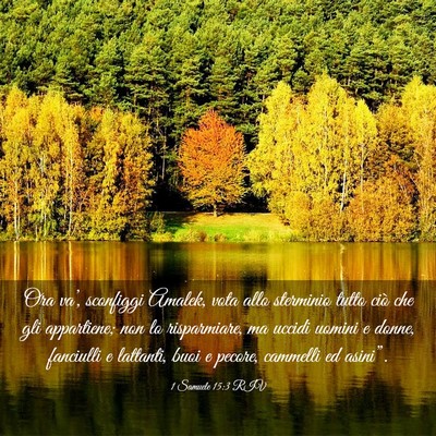 Picture 03 - 1 Samuele 15:3 RIV - Ora va’, sconfiggi Amalek, vota allo sterminio - Bible Verse Picture