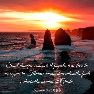 Picture 03 - 1 Samuele 15:4 RIV - Saul dunque convocò il popolo e ne fece la - Bible Verse Picture